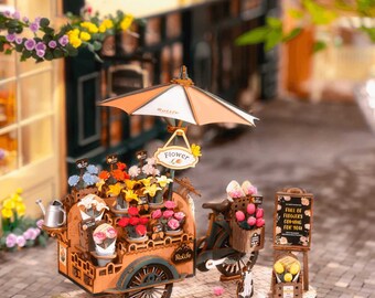 Flower Bicycle | Rolife – 3D Wooden Puzzle, Assembly Kit, Robotime