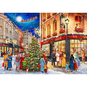 Weihnachtsstrasse Puzzle | Holz Puzzle 505