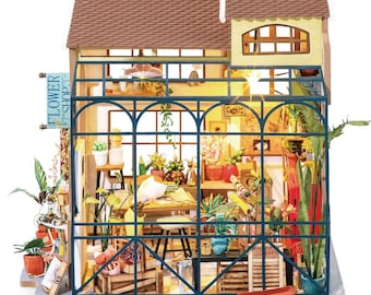 Emily's Flower Shop (Flower Shop) – DIY Miniature House Kit made of wood, Robotime
