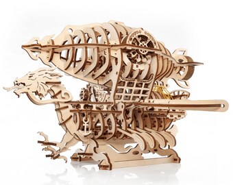 Zeppelin – Mechanical wooden model, 3D assembly kit, Eco-Wood-Art