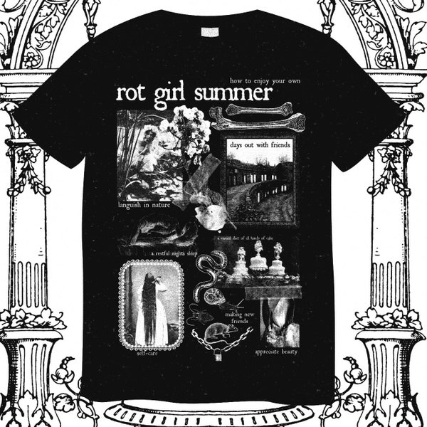 Rot Girl Goth Collage Ephemera Tshirt Gothic Graveyard History Victorian Mourning Edwardian Oddities