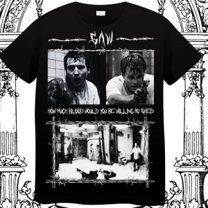 Saw Horror Movie Tshirt Cary Elwes Tobin Bell James Wan Leigh Whannell Charlie Clouser NIN