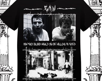 Saw Horror Movie Tshirt Cary Elwes Tobin Bell James Wan Leigh Whannell Charlie Clouser NIN