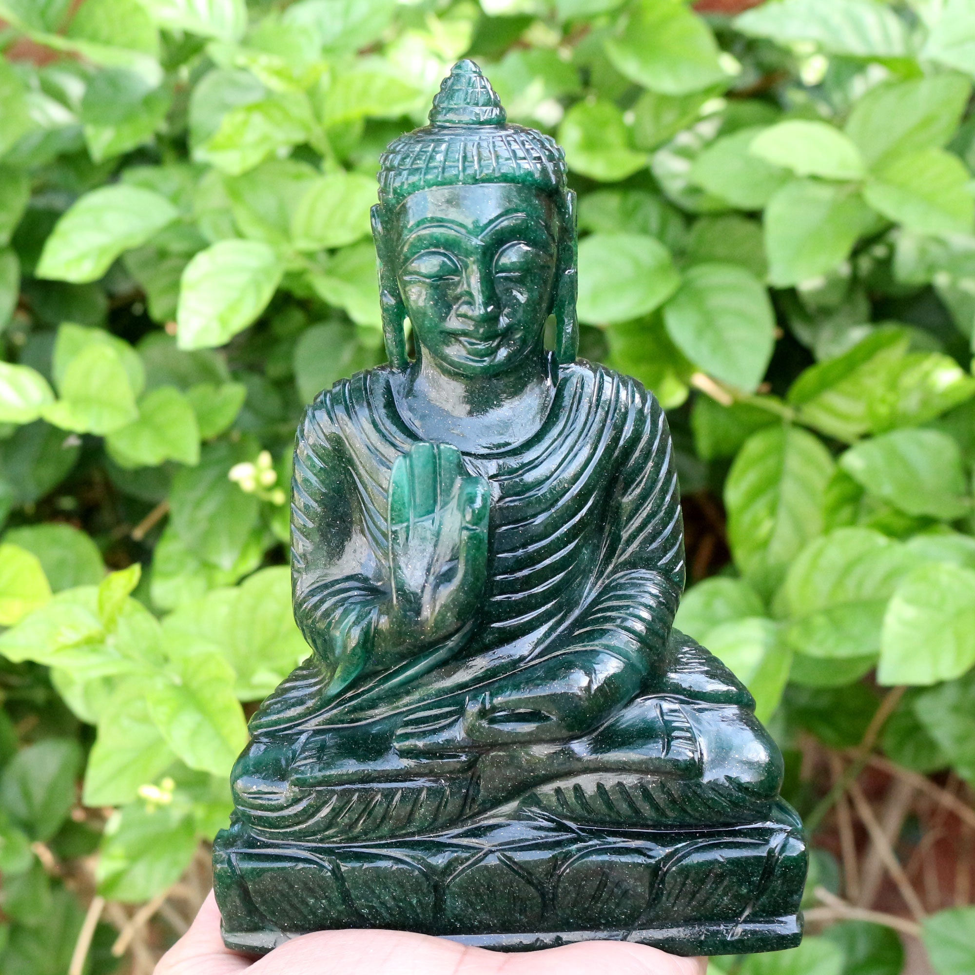 Jade Buddha Jade Buddha Statue meditierenbuddha Figur Etsy