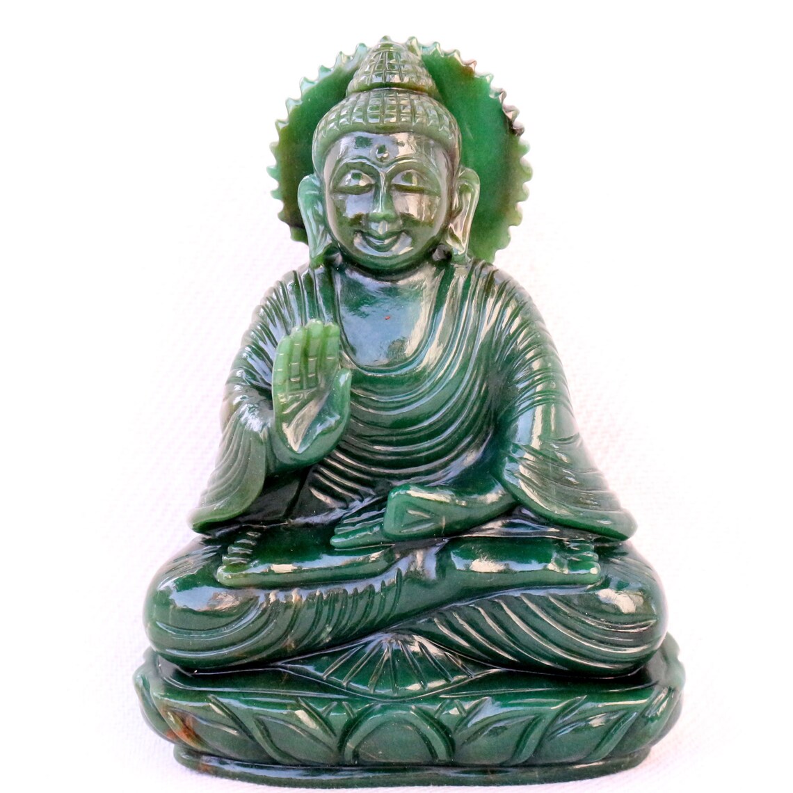 Green Jade Buddha Buddha Figure Meditation Buddha Peace Etsy