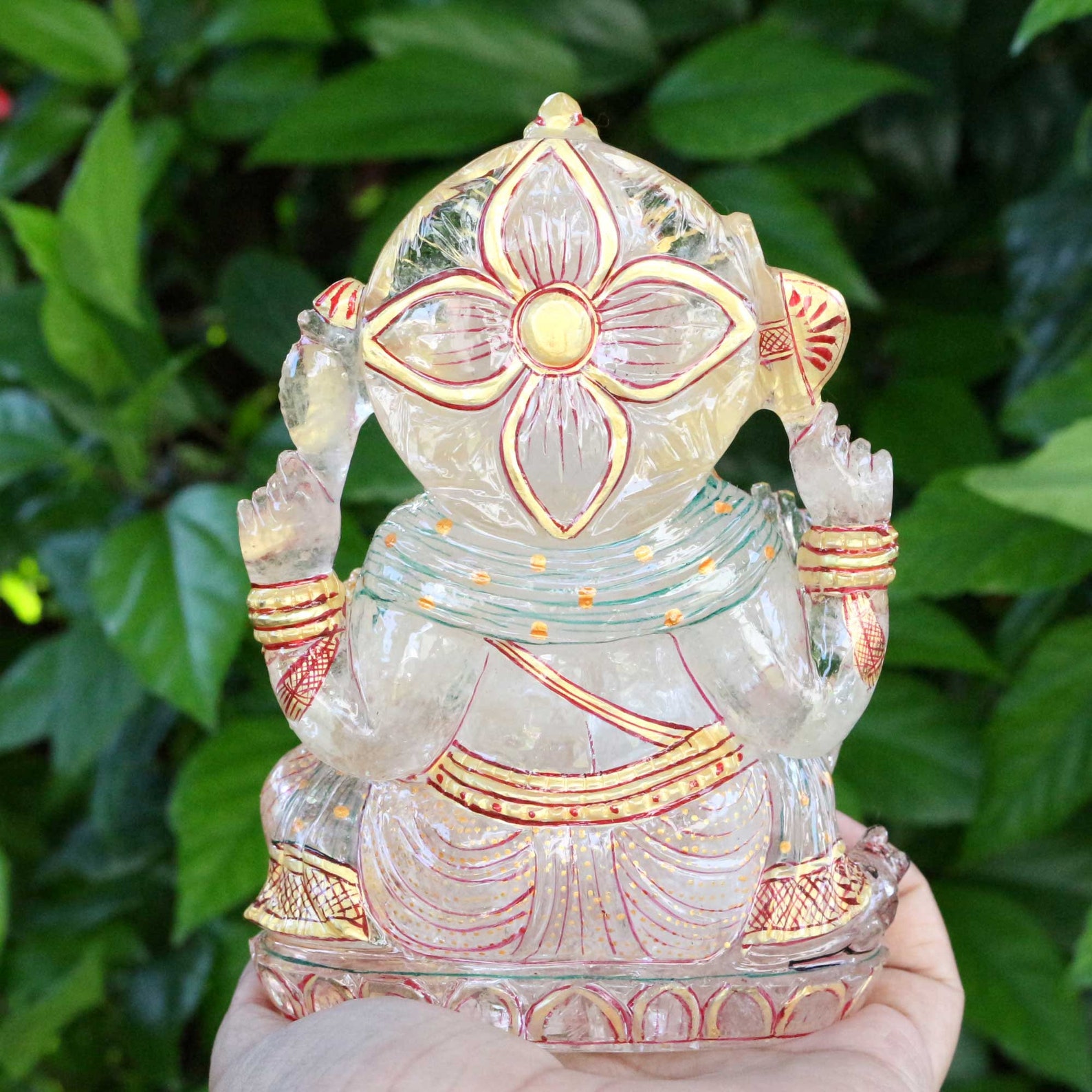 Crystal Ganesha Ganesha Figure Crystal Figurine Gold Etsy Canada