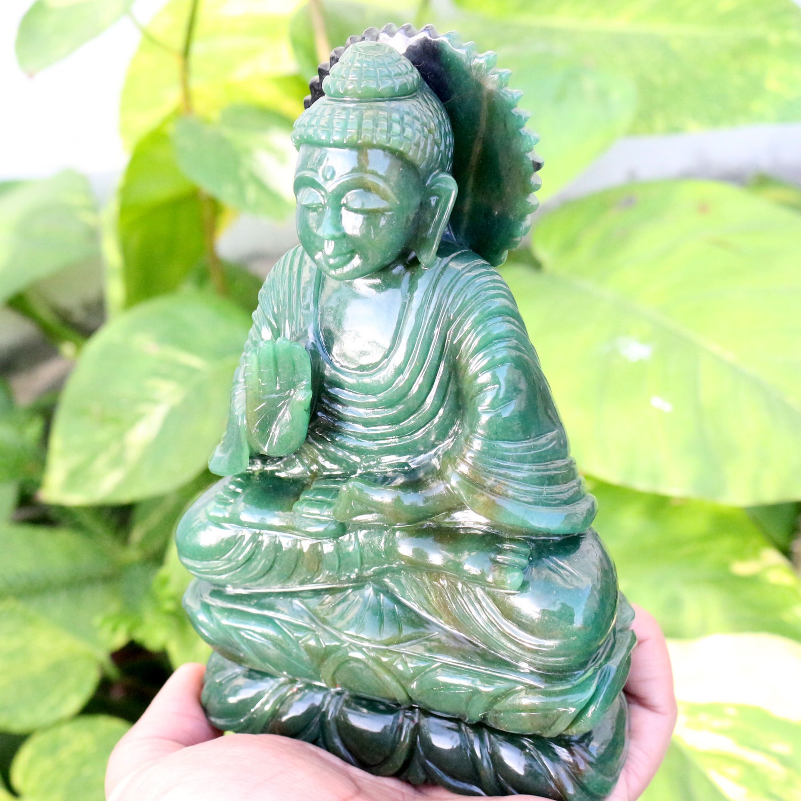 Natural Jade Buddha Buddha Figure Meditation Buddha Peace Etsy