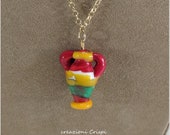 Murano glass vase necklace, Murano glass vase pendant