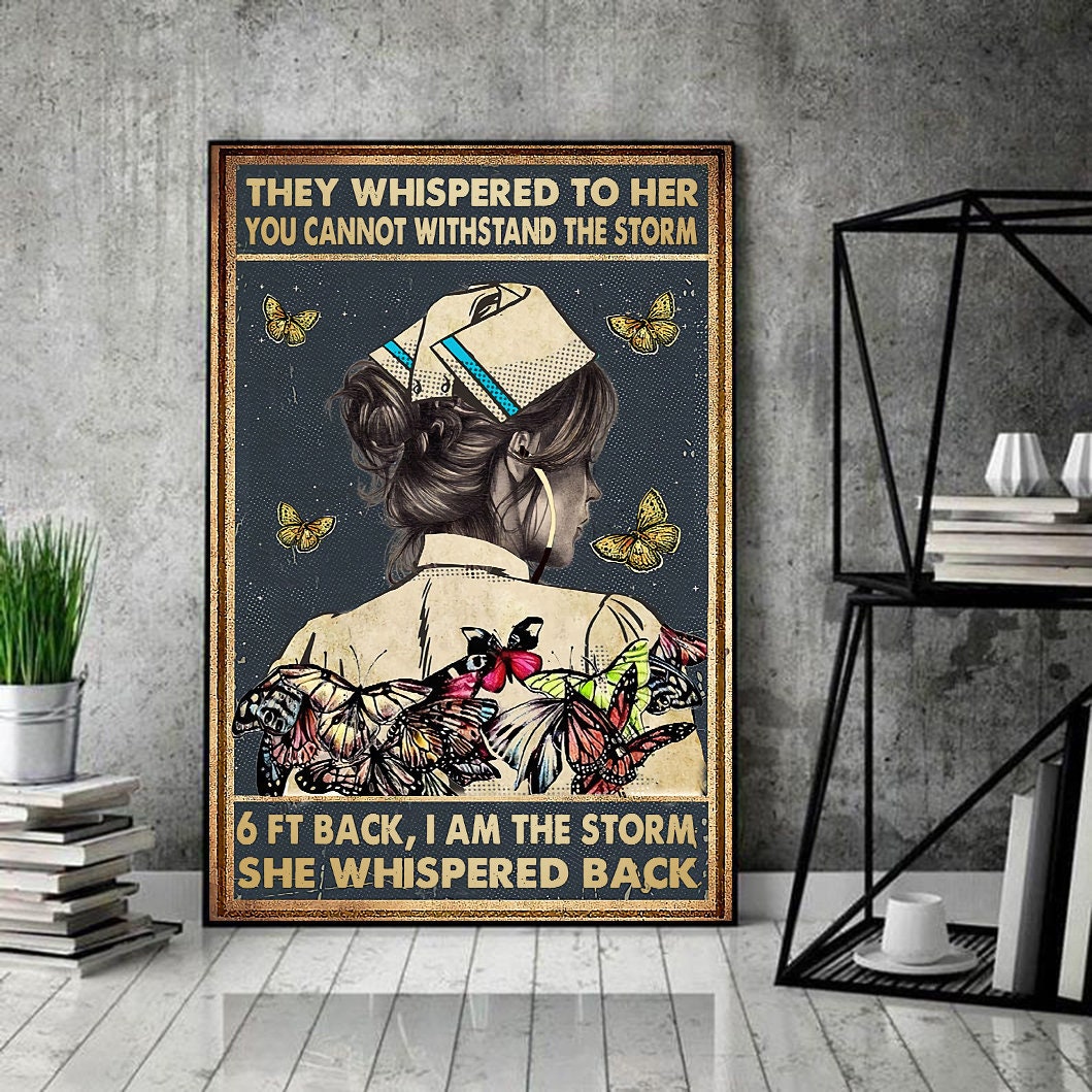 Nurse Poster Nursing Vintage Poster They Whispered To Her | Etsy