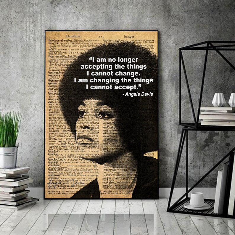 Angela Davis Poster Angela Davis Quote Poster I Am No Longer  Etsy