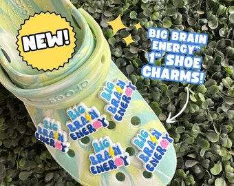 Nurse Shoe Charms: Big Brain Energy Clog Charm | Crocs, Jibbitz, Bogg Bags | ICU Nursing, BSN, CCRN, Nursing Gifts, Nurse Graduation, Scrubs