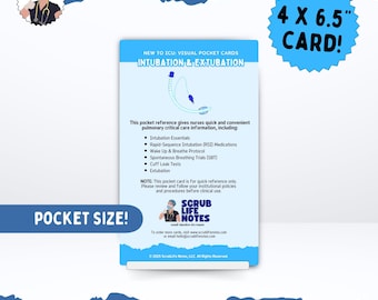 ICU Intubation Extubation Pocket Card | Nurse Quick Reference