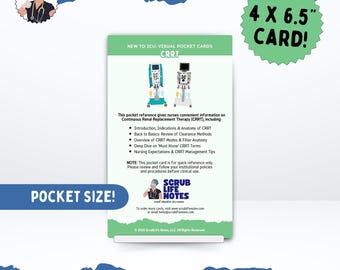 CRRT Pocket Card for ICU Nurses | Quick Reference Guide