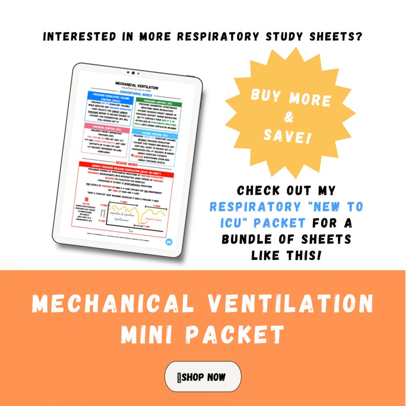 Mechanical Ventilation Fast Facts Etsy