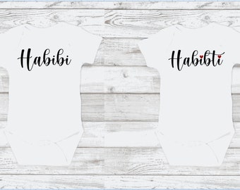 Habibi/Habibti Onesie, Ababic (my love) baby onesie