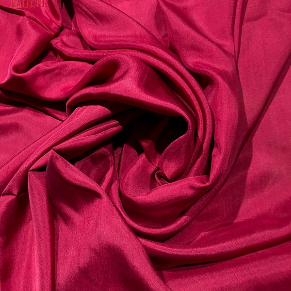 Luminous Habotai Silk Fabric| 100% Pure Mulberry Silk| Luxury Silk Fabric| Silk Fabric by the Yard/Meter