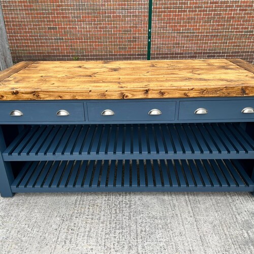 Butcher Block Kitchen Island Breakfast Bar Etsy