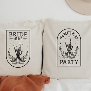 Bride or Die Bachelorette Party Bags, Lightweight Tote, Death of a Bachelorette