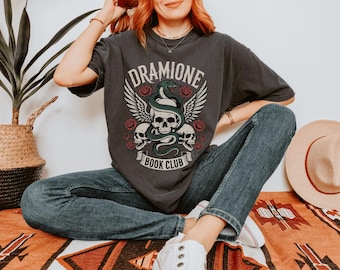Dramione Book Club Graphic Tee: Dark Academia Fanfiction Shirt