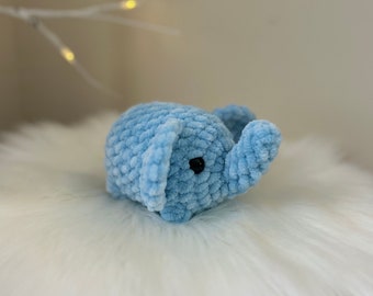 Small Elephant Plush - Crocheted Stuffed Animal