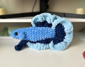 Betta Fish Plush - Crocheted Stuffed Animal Fish Plushie