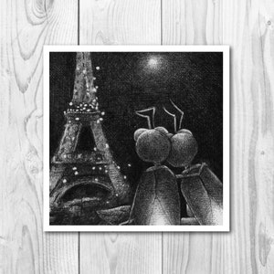 Enchanted Fireflies in Paris-Illustration-Signed Art Print-Home Decor