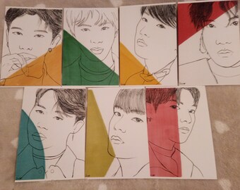 Bts Postcard Etsy