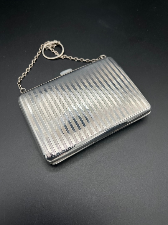 Antique Solid Sterling Silver Card Case, Aide Mem… - image 4