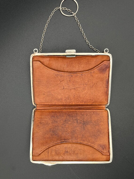 Antique Solid Sterling Silver Card Case, Aide Mem… - image 6