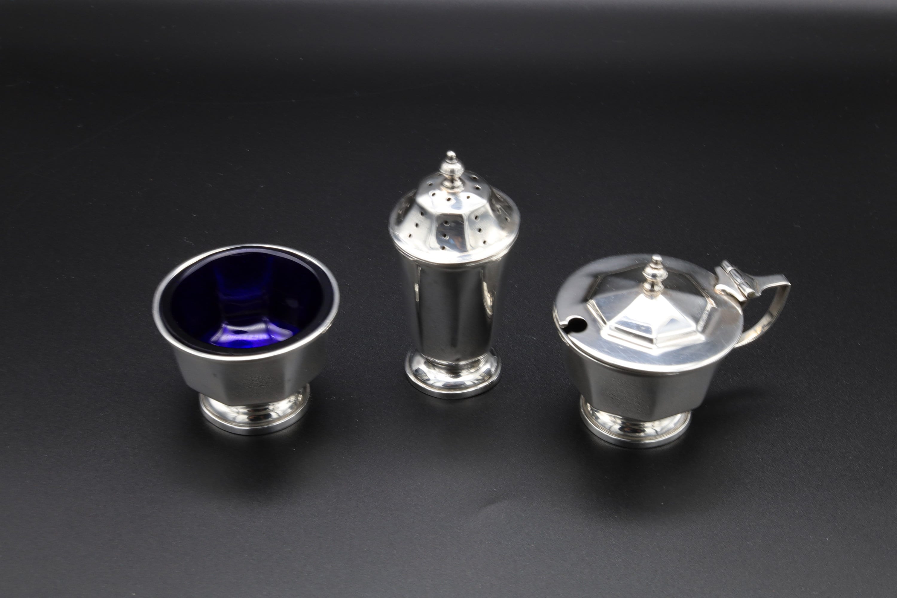 コレクション Mappin & Webb Silver Condiment Set Beautiful Antique English Sterling Silver Condiment Set