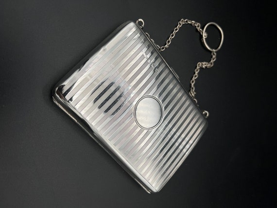 Antique Solid Sterling Silver Card Case, Aide Mem… - image 3