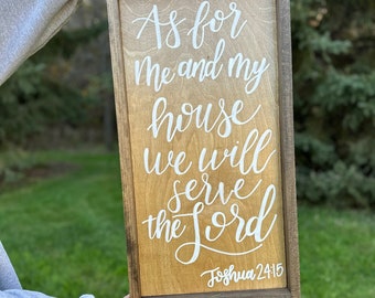 As for Me and My House, We Will Serve the Lord - Wooden Sign - Etsy