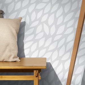 Grijze artistieke behangrol – Tijdelijke aanpasbare wandbekleding voor moderne, abstracte, boho- en vintage doe-het-zelfaccentmuren