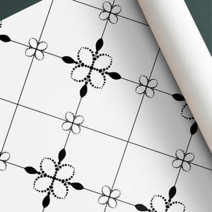 Carta da parati a piastrelle in bianco e nero, minimalista, staccabile e attaccabile, elegante decorazione murale rimovibile per interni di case moderne, design elegante