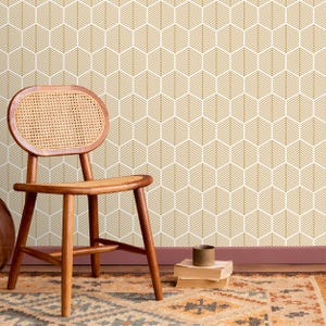 Carta da parati a nido d'ape staccabile e attaccabile - Decorazione murale facilmente rimovibile per un restyling alla moda