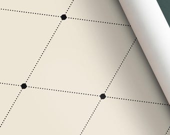 Geometric Diamond Peel & Stick Wallpaper, Off-White Removable Minimalist Self-Adhesive Wall Decor, Simple Modern Design