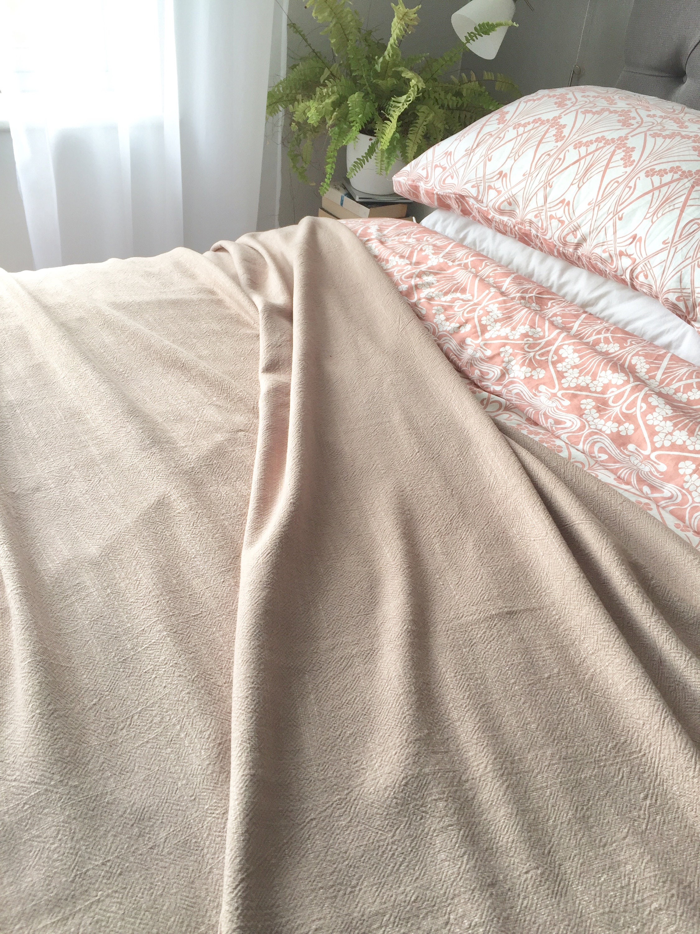 Dark Navy Linen Bed Throw/navy Linen Bed Runner/pure Linen Bed Runner