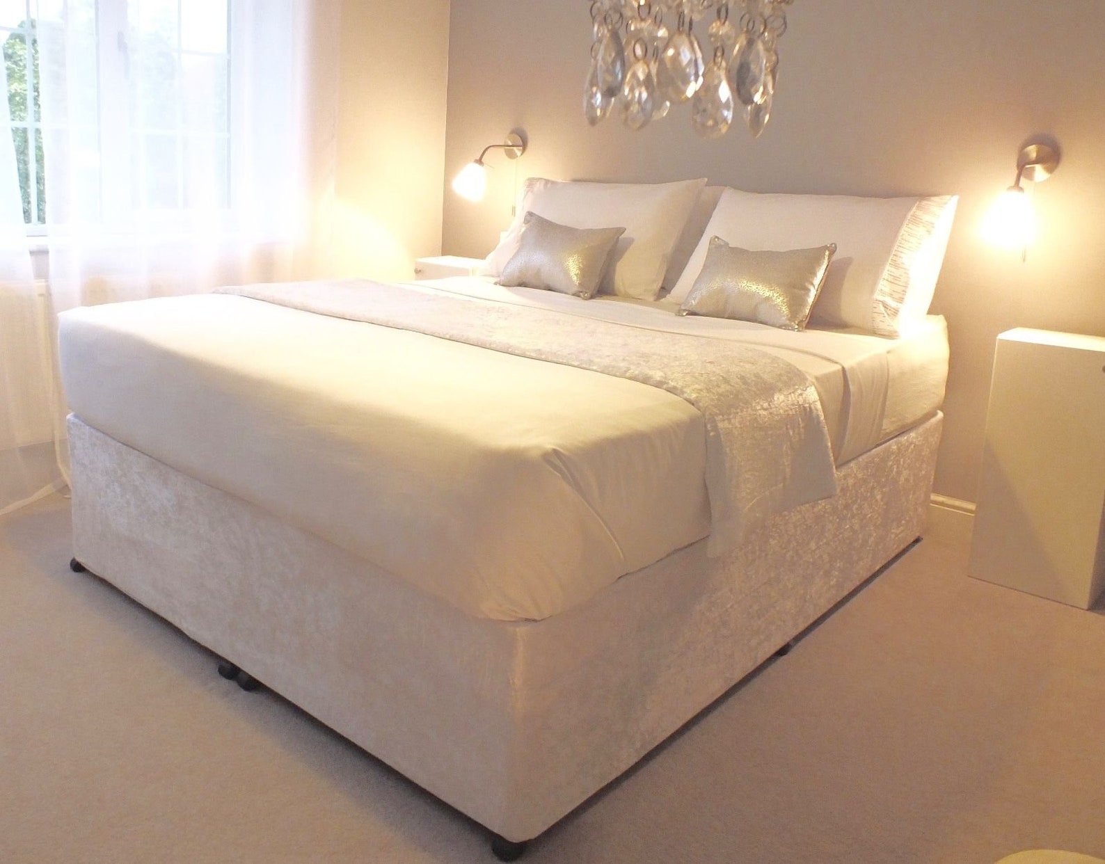 Elasticated Bed Valance/elasticated Divan Base Cover/grey Bed Skirt