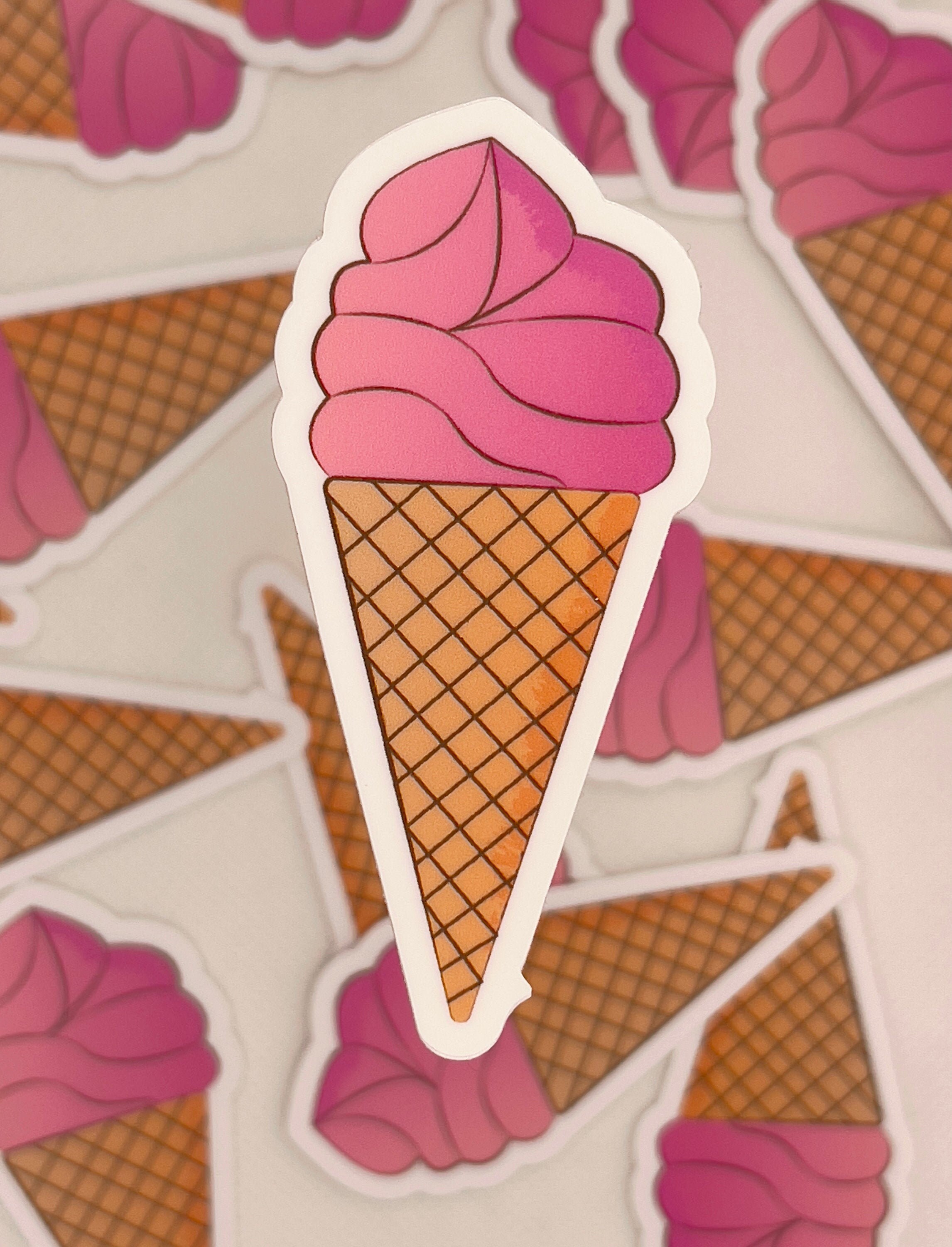 Icecream Die Cut Stickers Planner Stickers Laptop Stickers Etsy