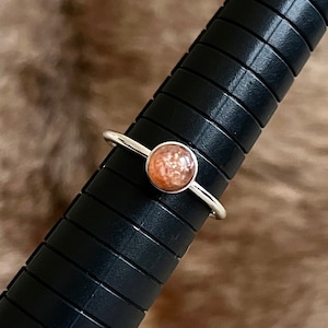 Anillo piedra solar 06 - Anillo piedra natural - Anillo acero inoxidable ajustable