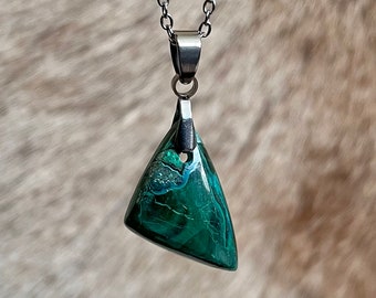 Pendentif Malachite 117 Carats – Cabochon Pierre Naturelle Du Congo, Neuf étiqueté