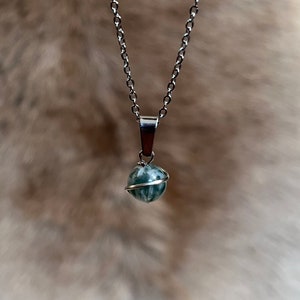 Moss agate - Moss agate pendant - natural stone jewelry