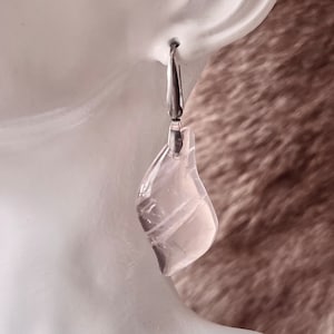 Rose Quartz - Rose Quartz Earrings - Natural Rose Quartz Stone Earrings