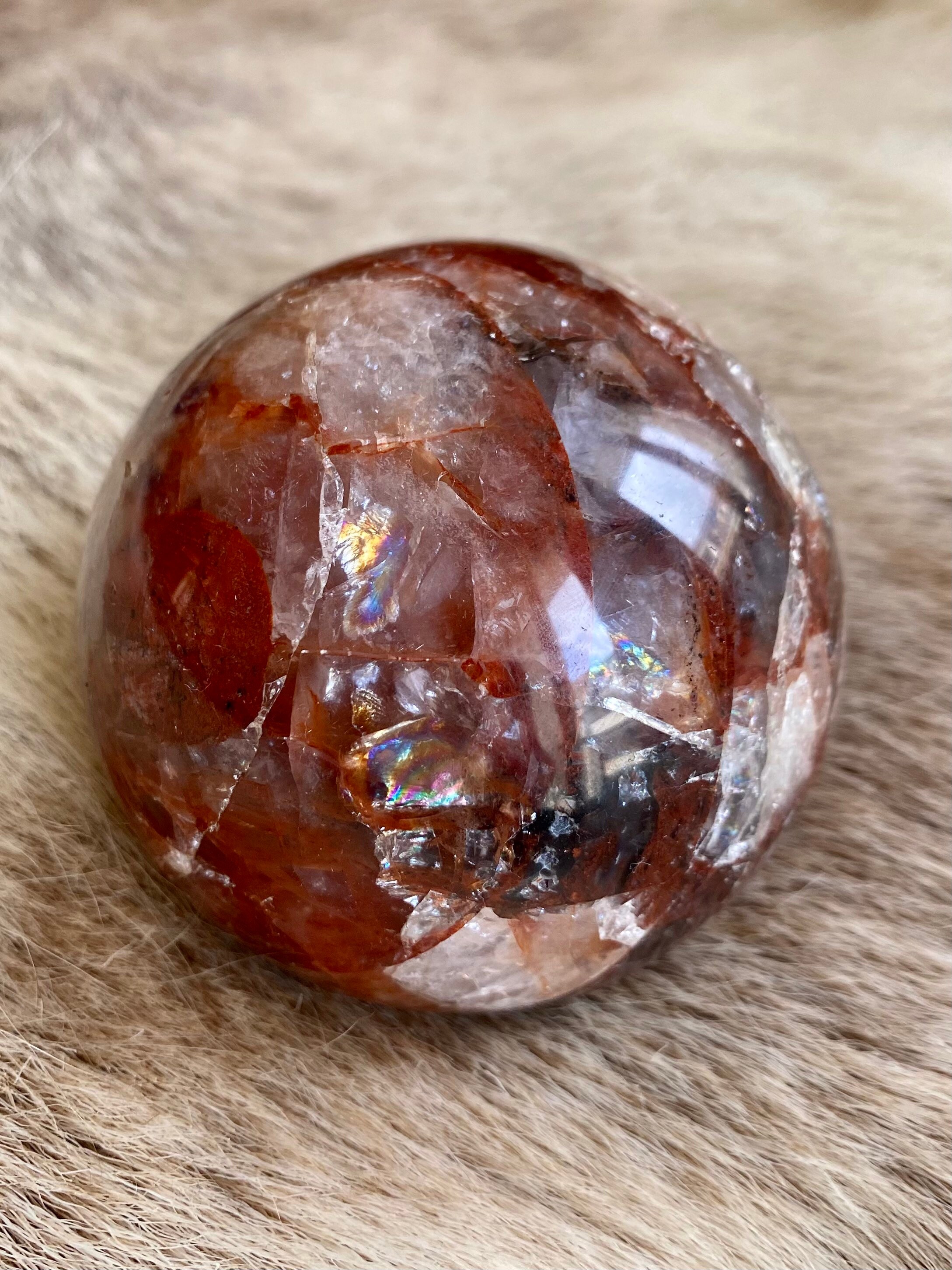 Quartz Hématoïde Rouge - Sphère Minérale
