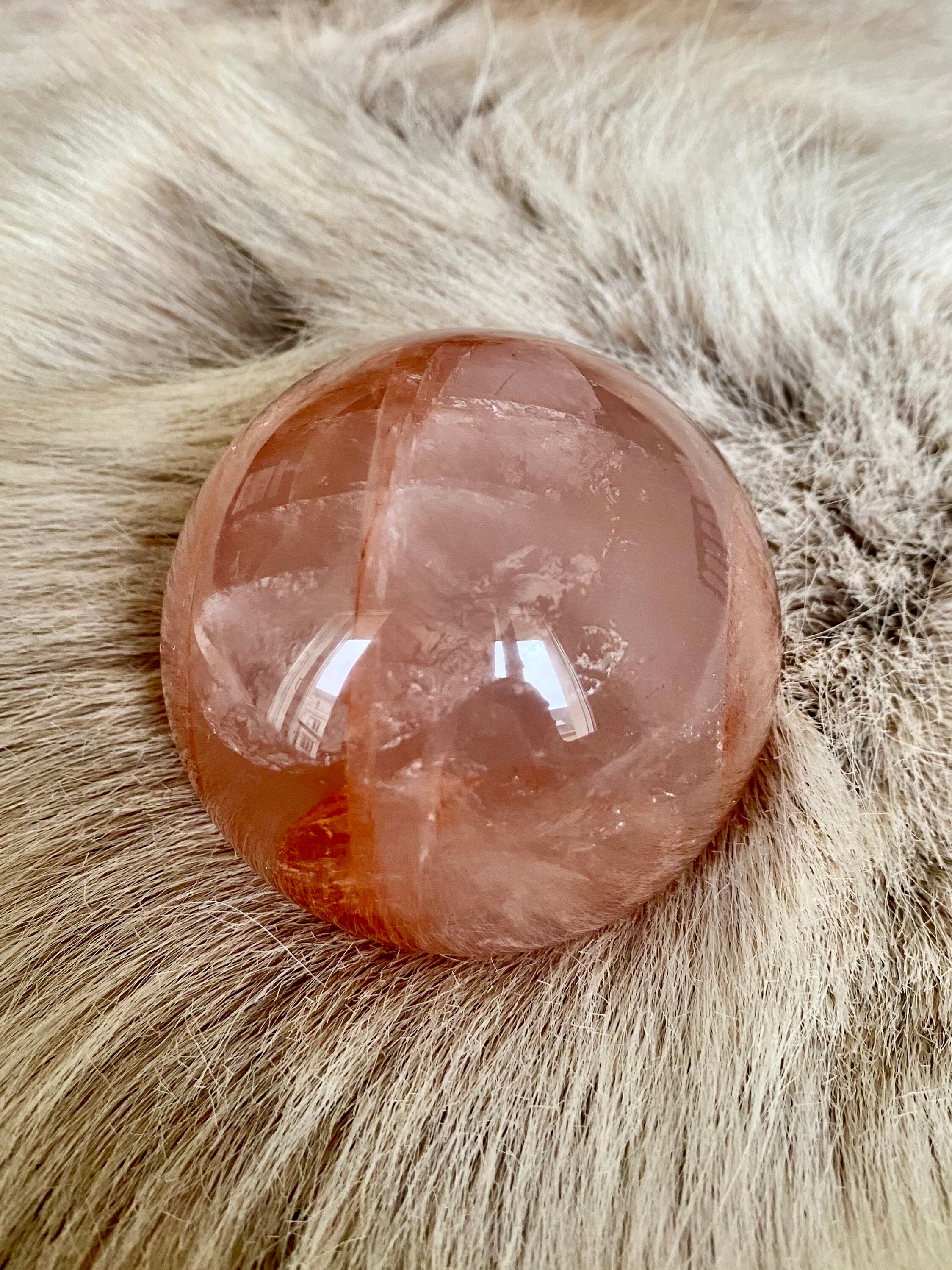 Quartz Hématoïde Rouge - Sphère Minérale