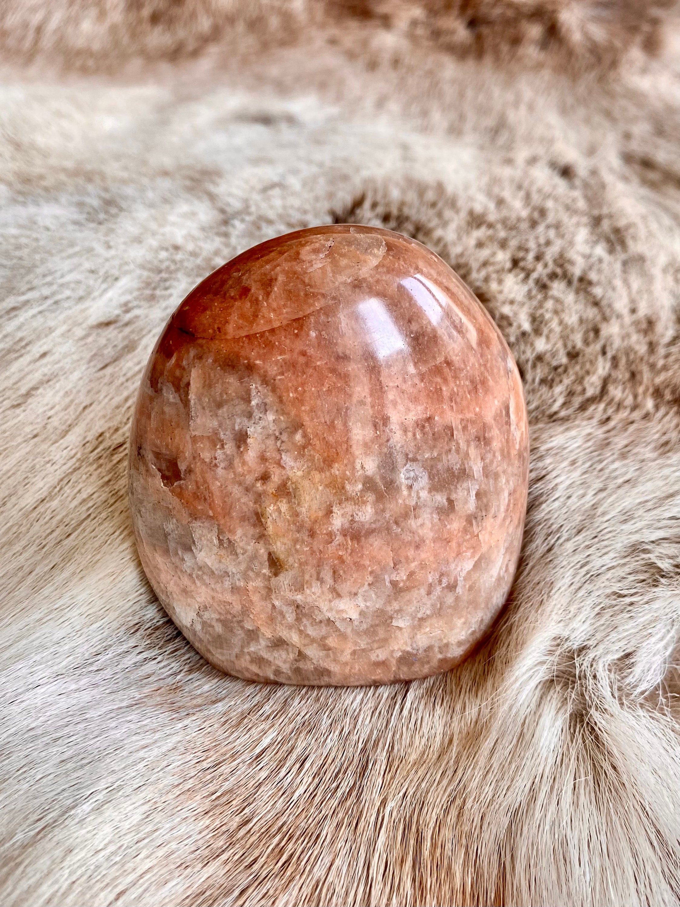 Pierre de Lune Orange - Forme Libre