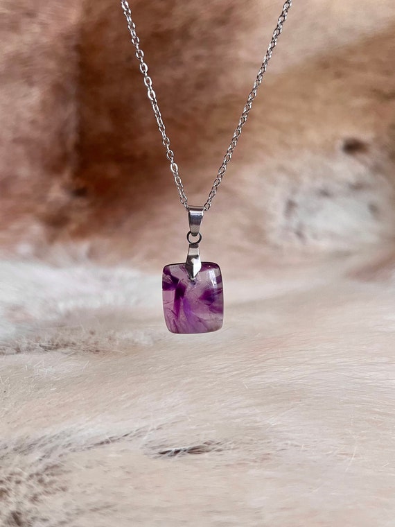 Améthyste trapiche - pendentif en améthyste - pierre naturelle - pierre de naissance mois de février - pendentif pierre
