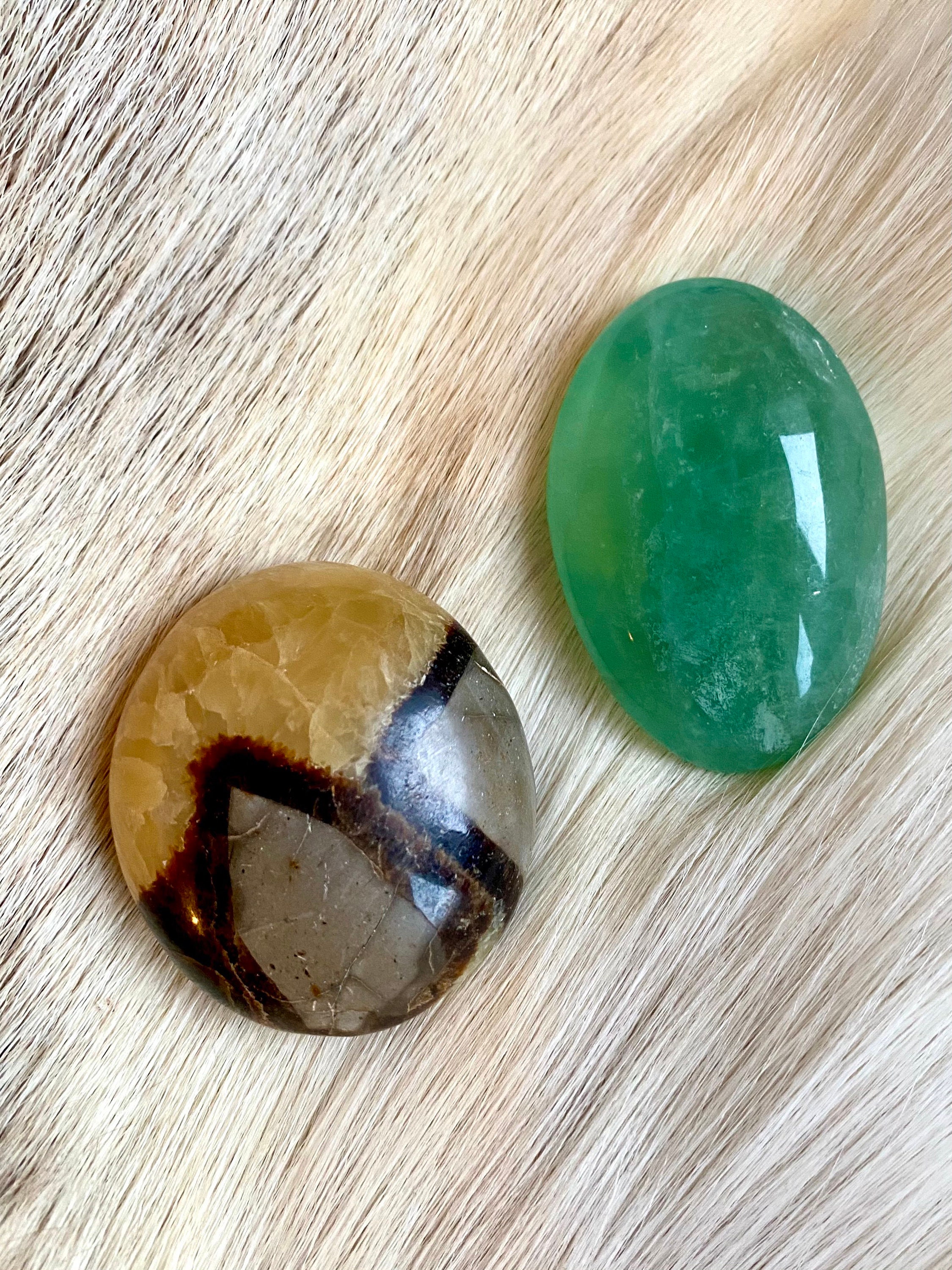 Mix Galets Septaria et Fluorite