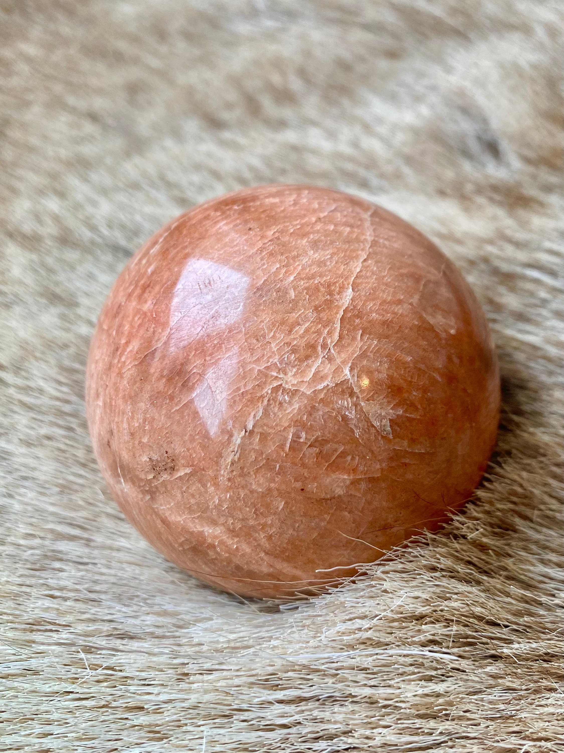 Pierre de Lune Orange - Sphère Minérale