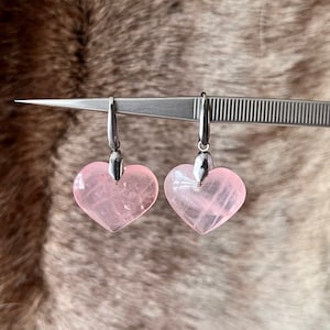 Rose Quartz - Rose Quartz Earrings - Natural Rose Quartz Stone Earrings